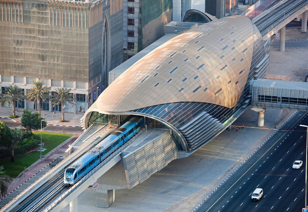 Dubai Metro station view